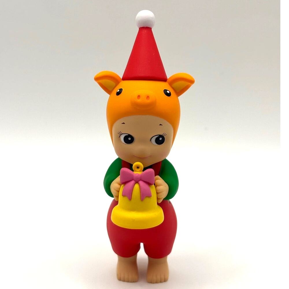 Authentic Sonny Angel Pig Mini Figure, Santa's Little Helper Series